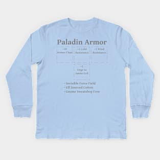 Paladin Armor: Role Playing DND 5e Pathfinder RPG Tabletop RNG Kids Long Sleeve T-Shirt